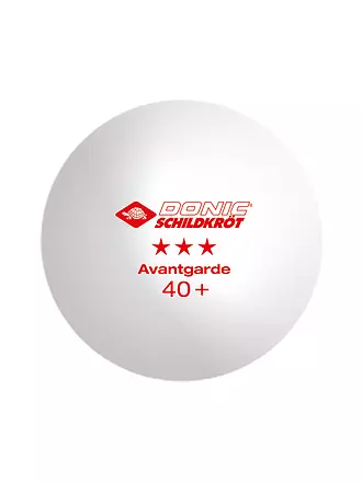 DONIC SCHILDKRÖT | Pallina da tennis tavolo 3 stelle Avantgarde Poly 40+, 3 pz. BIANCO |
